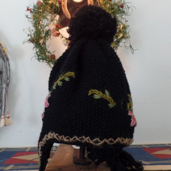 Free People x French Knot Embordered Knit Trapper Hat - Picture 8 of 10